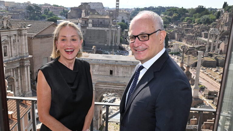 sharon stone e Gualtieri