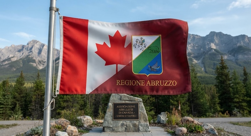bandiera canara con regiorne abbruzzo
